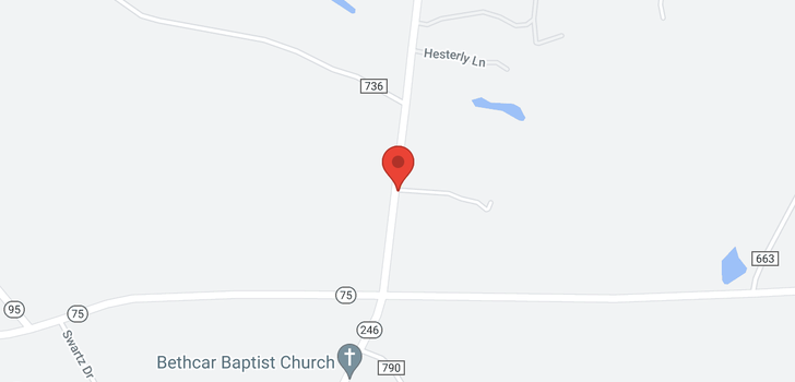map of 1040 Bethcar Church Road, Wagener, SC 29164